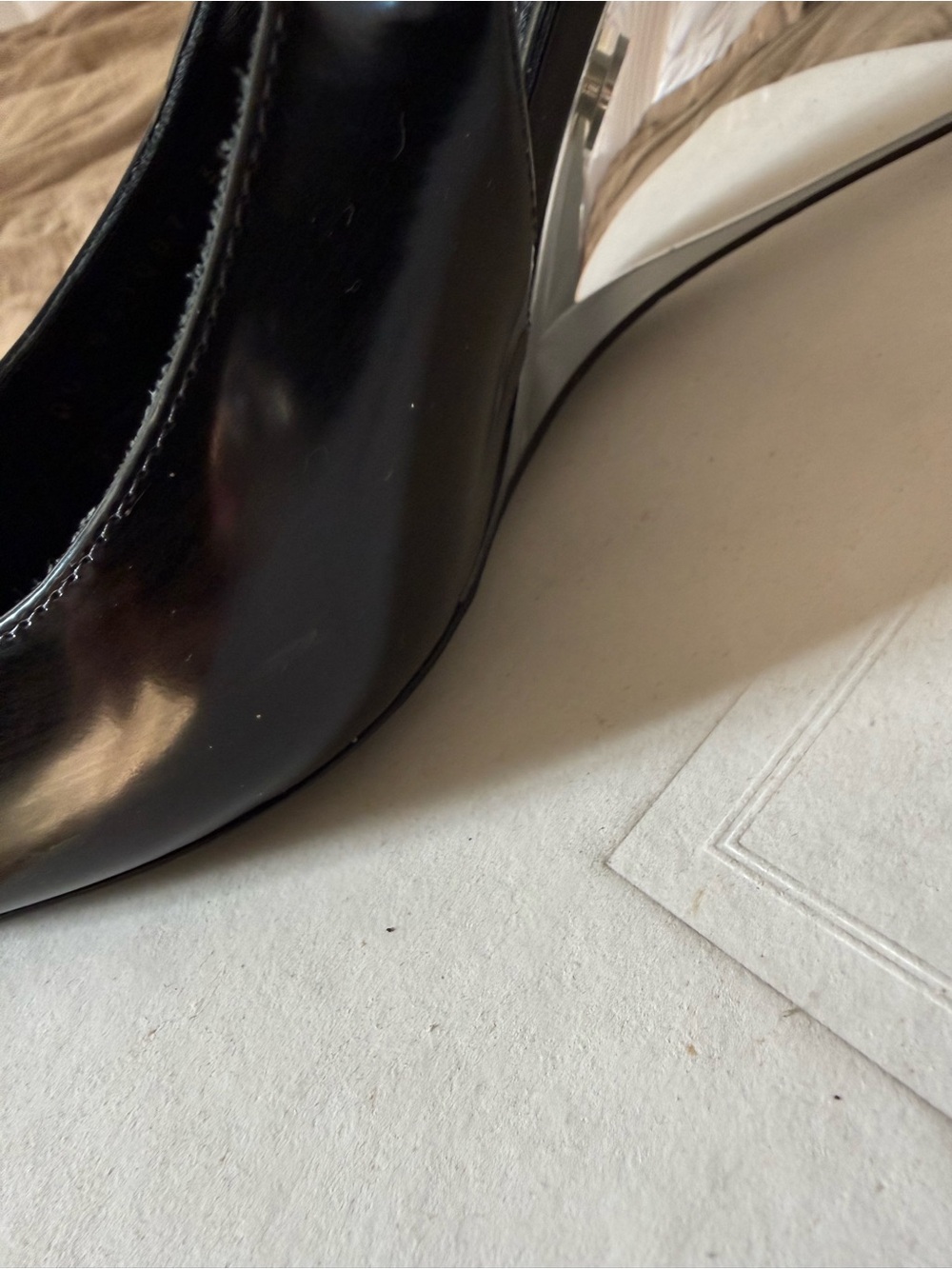 Saint Laurent Miller Wedge Pump in Nero - Picture 7 of 9
